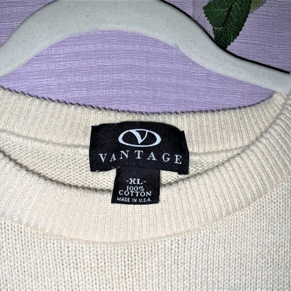 NWOT Men's Vantage Sweater (Minister Embroidered) 100% Cotton XL - Picture 5 of 6